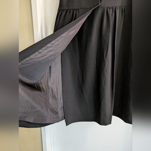 Giorgio Armani Vintage Wool Classic Black A-Line Wrap Maxi Skirt Size 48 - Picture 3 of 8